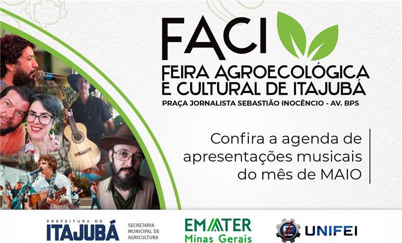 Feira Agroecológica e Cultural de Itajubá: confira a programação de maio da FACI